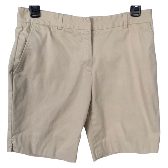 How & Wen Cotton Blend Tan Shorts Size 6 - Picture 1 of 3